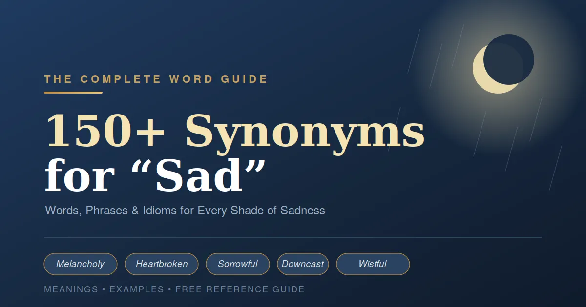 synonyms for sad pdf