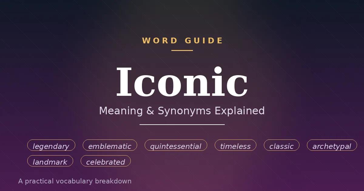 iconic meaning synonyms