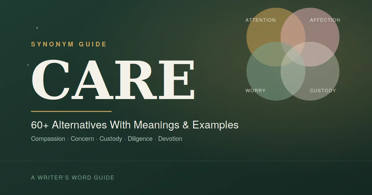 synonyms for care