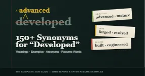 synonyms for developed