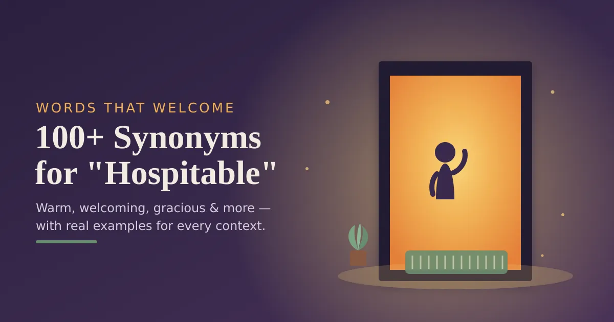 synonyms for hospitable