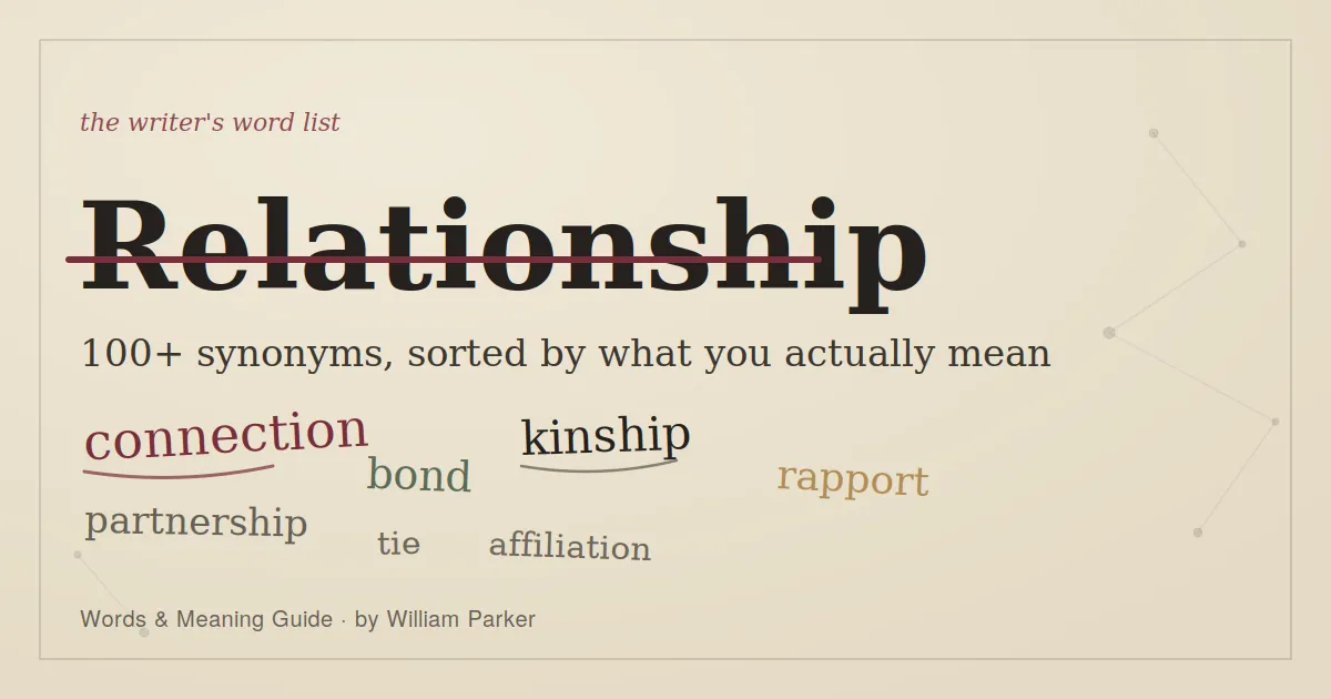 synonyms for relationship