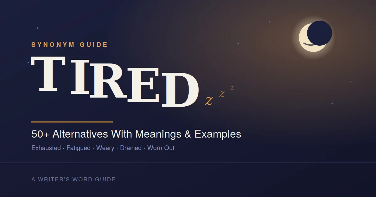 synonyms for tired