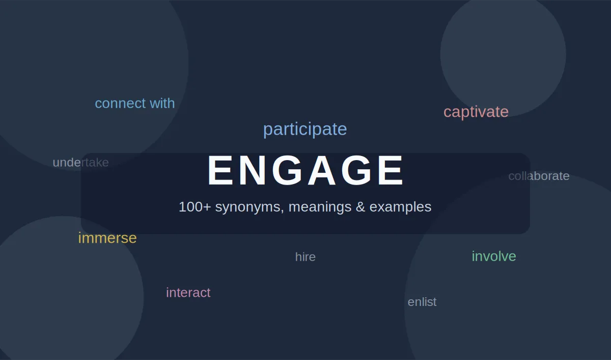 synonyms for engage
